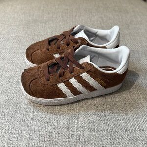 Adidas Kids Brown and White Sneakers